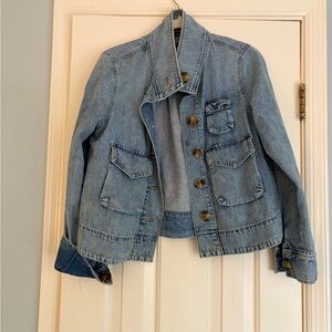 LOFT Light Blue Swing Style Jean Jacket